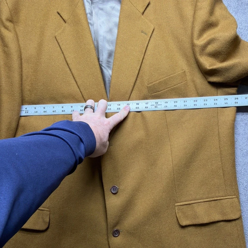 Alpaca Wool‎ Sport Coat Blazer Brown Mens 43R Made in Canada Classic Tailored